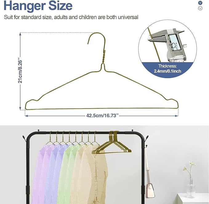 SPECILITE Wire Hangers 250 Pack, Metal Wire Clothes Hanger Bulk for Coats, Space Saving Metal Hangers 16.7 Inch Ultra Thin Non Slip with Groove, for Standard Size Suits, Shirts, Pants, Skirts-Silver