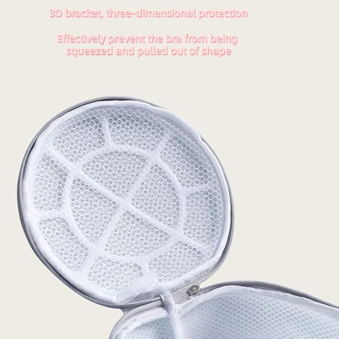 2Pcs Bra Wash Bag Durable Honeycomb Mesh Laundry Bags for Delicates 6 x 6.7 Inches