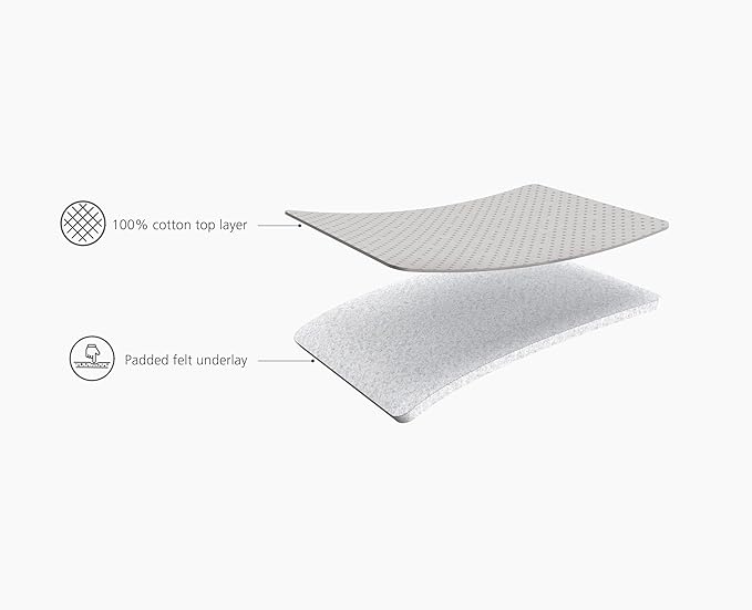 Joseph Joseph Pocket Max Portable Folding Tabletop Ironing Board, 43" Surface, Integrated Iron Storage Hook