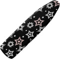 Black Fashion Iron Board Cover with Elastic Edge Large Fits All Standard Size Ironing Board Covers Heavy Duty Pressing Cloth for Ironing Stain Resistant