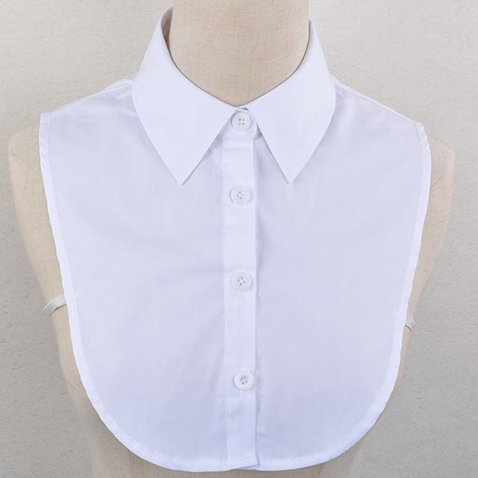 YAKEF Lady Half-Shirt Blouse Detachable Lace Chiffon Fake Collars Dicky Collar Faux Collar