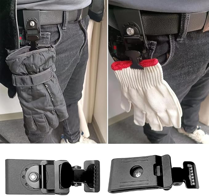 2PCS Belt Tool Clip Heavy-Duty Belt Tool Clip Black Tool Belt for Towels, Gloves and Other Supplies