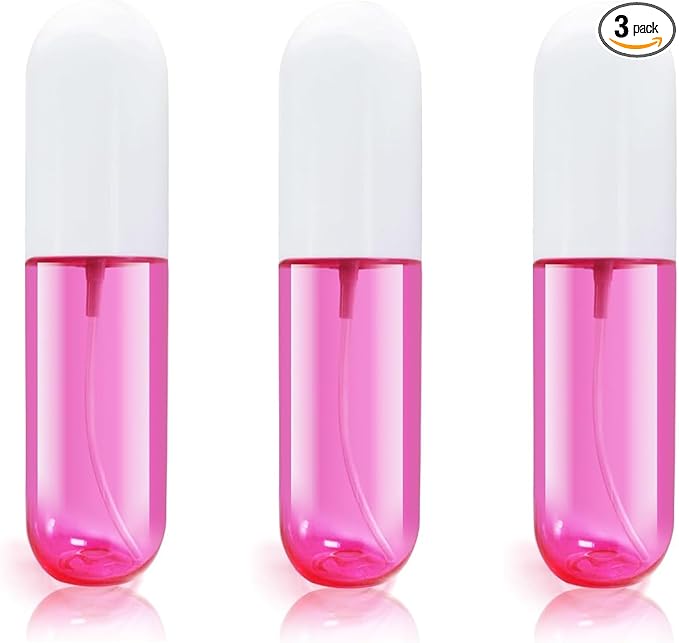 YOCASII 3PCS Alcohol Spray Bottle, 2oz Travel Containers, Mini Spray Bottle and Travel Spray Bottles, Fine Mist Spray Bottles for Hair Spray, Toners & Face