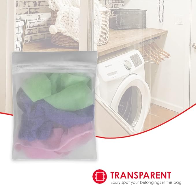 Sunbeam 3 Piece Micro Mesh Delicate Laundry Wash Bag, White