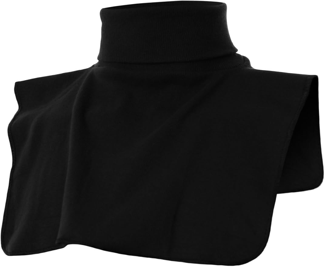 Ohoo Ribbed Cotton Blend Fake Turtleneck Dickey Collar Lightweight Detachable Mock Layering Accessory for Men Women