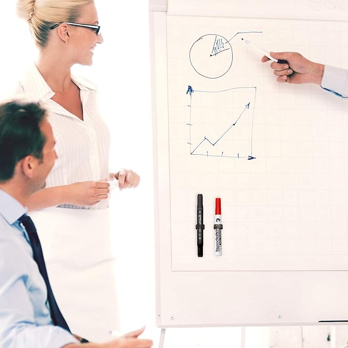 Outus 10 Pcs Black Pen Holder Clips Steel Pen Holder Self Adhesive Pencil Organizer with Adjustable Spring Loop for Refrigerator Whiteboard Erase Board and Bulletin Board Map