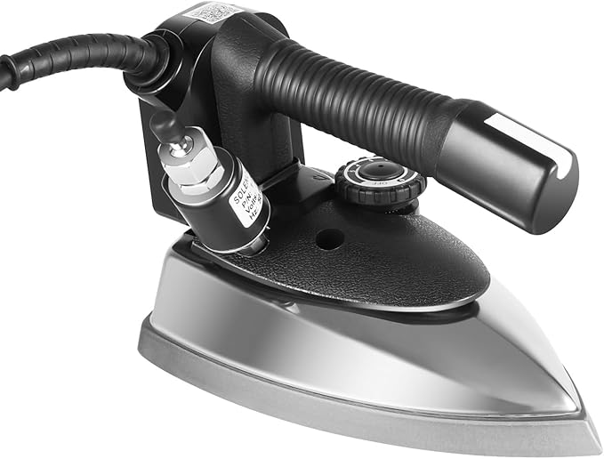1200W Industrial Electric Steam Iron, 110V Professional Steam Iron Industrial Gravity Feed Steamiron Electric Steam Iron with 3l Water Tank for Garment Factories Curtain Stores Clothing Stores