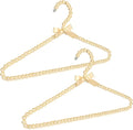 Concepts Premium Heavy Duty Pearl Hangers with Beige Ribbon Trim for Wedding and Engagement Gowns - Slim Design Also Can Be Used for Suits and Shirts (Champaigne 2 Pack)