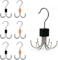 6-Pack Tank Top & Bra Hangers, 360° Rotatable Metal Organizer with Claw Design, Space-Saving Closet Hooks for Bras, Scarves, Purses, and Accessories