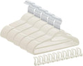 50+10 Pack Non-Slip Velvet Hangers Suit Clothes Hanger Space Saving Hangers 15~20LBS Heavy Duty Flocking Hangers 16.5inch
