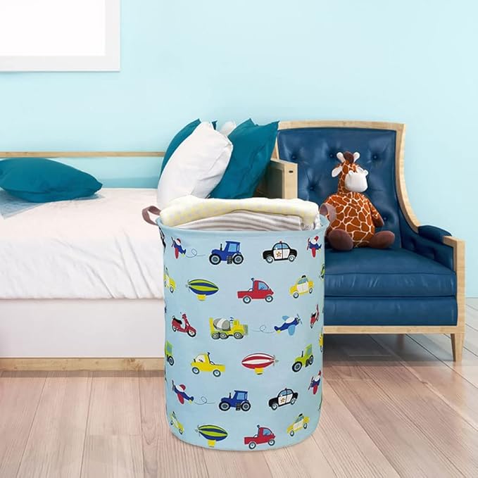 Kids Laundry Basket,Boys Toy Storage Bin,Baby Dirty Clothes Hamper,Nursery Hamper for Bedroom,Gift Baskets(Car)