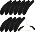 Generic Hanger Shoulder Foam, 10pcs Sweater Hanger Shaper, Non Slip Wide Standard Suit Velvet Hangers Pads for Home, Hotel, Dorm, Closet, Wardrobe (Black)