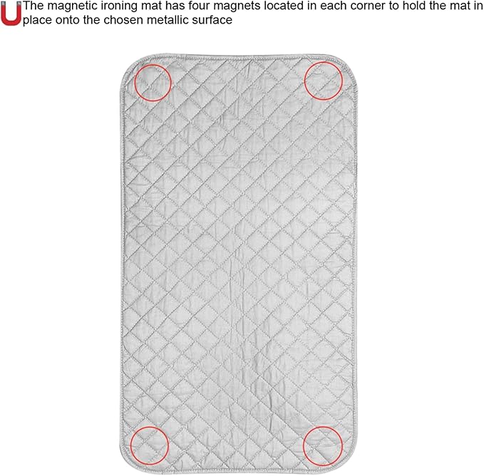 Ironing Board Covers, Irons & Steamers Pad, Portable Foldable Anti‑Slip Magnetic Ironing Mat Blanket for Table Top & Travelling Ironing Accessory for Clothes Suits Garments Protection