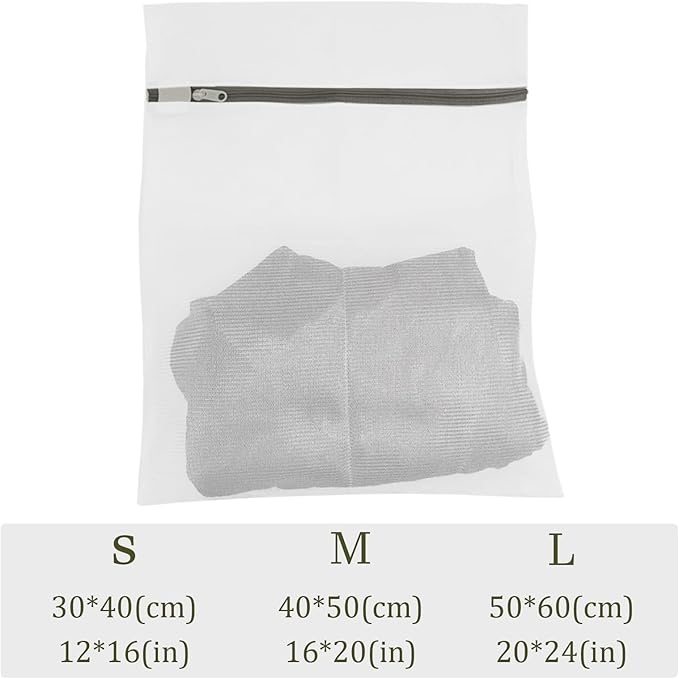 3Pcs Mesh Laundry Bags with Sturdy Zipper, Durable Laundry Room Essentials, Travel Storage Organize Bag, Clothing Laundry Delicates Washing Bags for laundry, Blouse(3 Large), XYD-CC