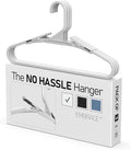 No Hassle-Hangers Best Clothes Hanger Ultra Soft Rubberized Grip Clip Keeps Garments in Place and Off The Floor. Perfect for Wide Neck Silks & Satin Tops, delicates, Athletic wear. (3, Bright Grey)