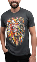 INTO THE AM Graphic Tees for Men S - 4XL Premium Short Sleeve Colorful T-Shirts Trippy Space Designs
