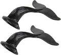 2pcs Whale Tail Wall Hooks Creative Decorative Storage Hook for Indoor Use for Clothes Bags and Sundries Compact Iron Wall-Mounted Hanger for Bedroom Bathroom Living Room