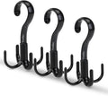 TinkSky Belt Hanger Scarf Tie Rack Holder Hook for Closet Organizer 360 Degree Rotating 3 Pack