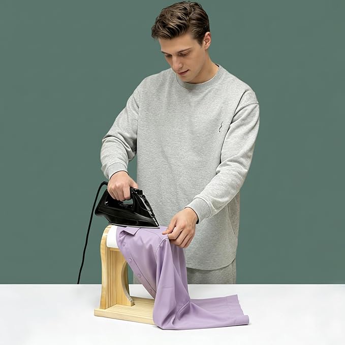 Tailor’s Shoulder Ironing Board, Padded Chest & Cotton Cover Shoulder Pressing Board with Sturdy Pine Wood Base, Iron Pad for Household Ironing, Tailoring Studio Ironing
