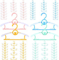 Baby Hangers for Nursery Closet 80 Pack Plastic Kids Clothes Hanger Space Saving Non Slip Extendable Toddler 11-14” Adjustable Hangers Heavy Duty Clothing Infant Hanger Bulk, Mixed Color