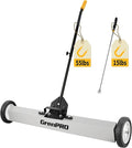 Magnetic Sweeper Rolling 36 Inch, 55-Pound Lawn Magnet for Nails, Magnet Sweeper with Wheels, Floor Push Sweeper with Telescoping Handle, Pick-up Nails Screws Workshop Garage ASIN B0FW4KD65Q