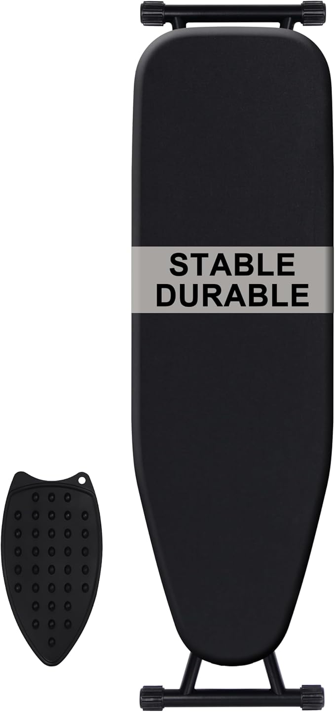 Ironing Board-Foldable Adjustable Height Iron Board with Heat-Resistant Cover - Lightweight and Durable for Home Use