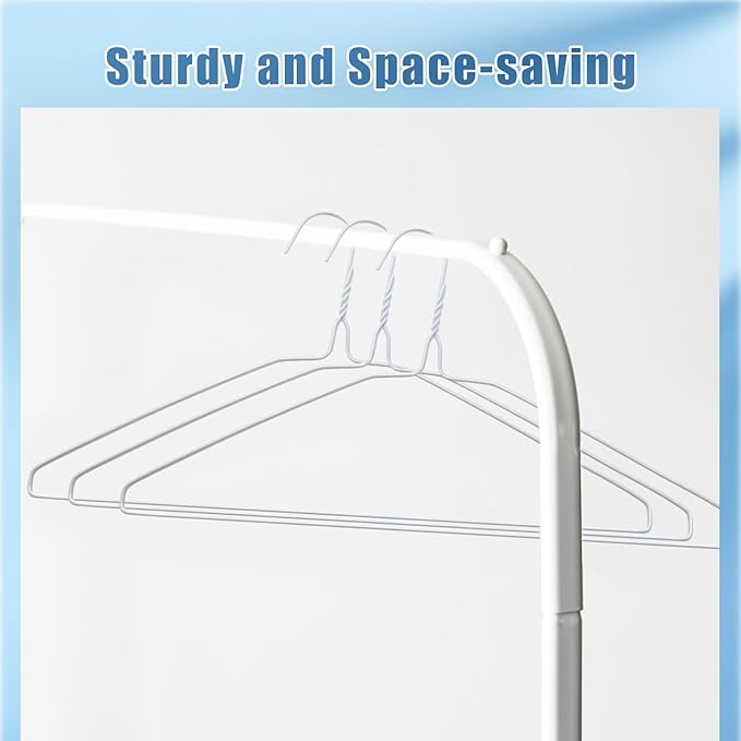 120 Pcs 16" Wire Hangers Bulk Metal Wire Hangers for Clothes Dry Cleaner Hanger for Coat (White)