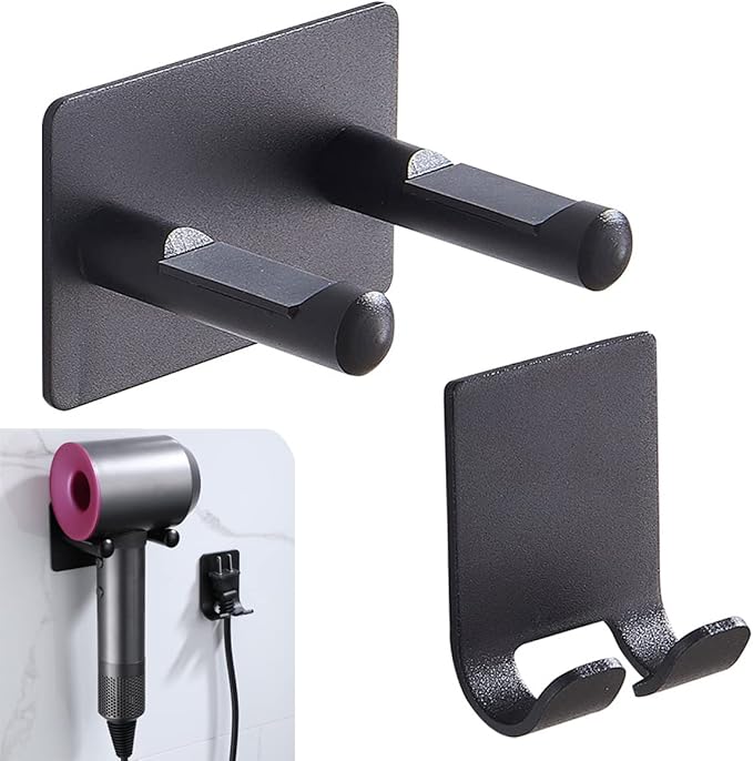 Dyson Hair Dryer Bracket Wall Mount Holder Aluminum Alloy with Plug Bracket for Dyson