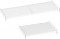 Closet Shelf Divider Expandable Cabinet Storage Shelving Rack Heavy Duty Metal DIY Tension Shelf Separator for Cabinet Wardrobe Cupboard Pantry Kitchen Bedroom,White,2packs