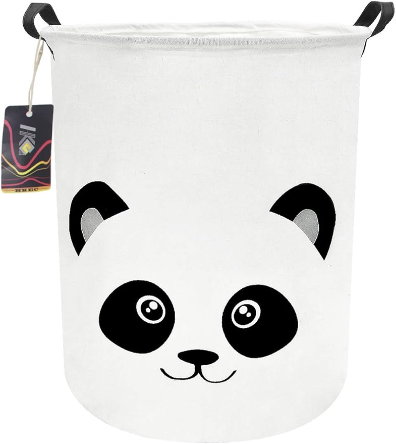 Baby Laundry Hamper,Kids Laundry Baskets,Waterproof Toy Storage Bin,Dirty Clothes Hamper for Nursery,Panda Gift Baskets,Boys Bedroom Decor(Panda)