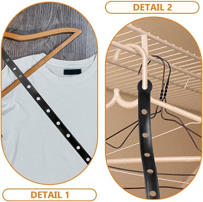 10pcs Hanger Connecting Strips Plastic Clothes Hanger Display Strips for Clothing Stores Easy Organization Space Saving Classic Design for Hanging Clothes