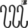 GAViA Heavy Duty S Hooks, S Shaped Hooks Hanging Hooks Matte Black S Hooks for Hanging Pots and Pans, Plants, Coffee Cups, Clothes, Bags, Towels in Kitchen, Bedroom, Office, Garden, Bathroom, 20 Pack