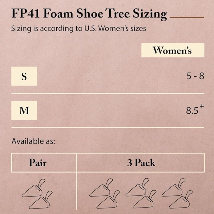 FootFitter Foam Shoe Trees with Handle for Women’s High Heels, Pointed Toe Travel Insert for Shoe Shape & Crease Protection
