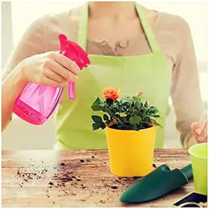 Spray Bottles 500ml 16 Oz Clean Squirt Bottle Colorful Multi-uses Spray Bottles for Cleaning, Water Flowers, Plant Care, Ironing, Hair Care, Gardening Cosmetics Kitchen Bathroom (Pack of 2) Pink