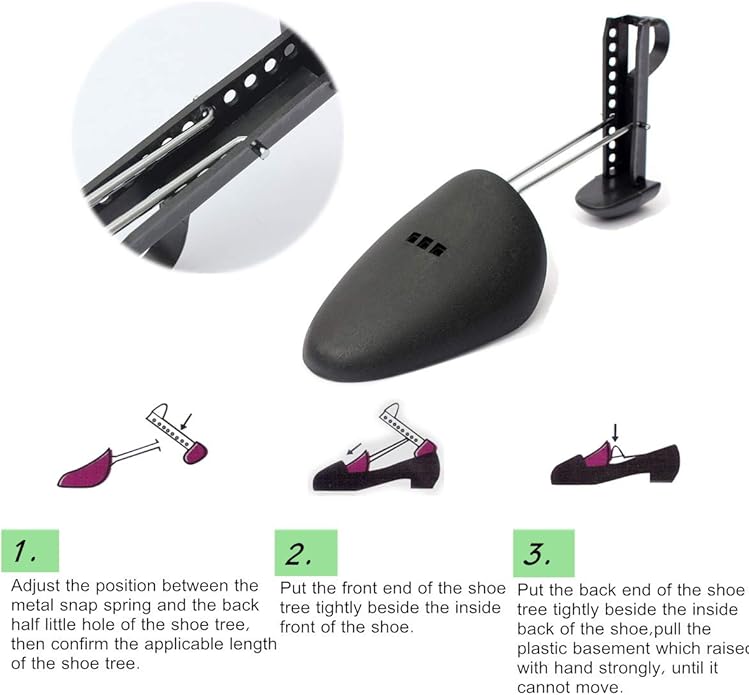 EchoDone 5 Pairs Plastic Shoe Tree Stretcher Shaper for Women Children Adjustable Length Shoes Boot Holder Shaper Support