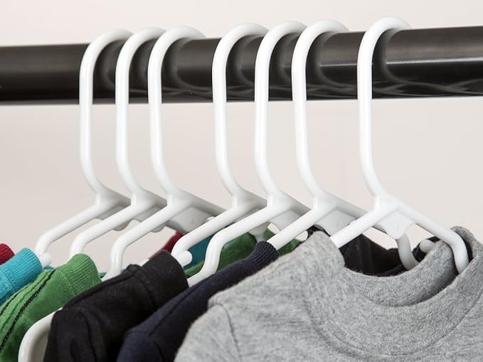 White Nursery Hangers 60 Pack for Baby, Toddler, Kids, Children (White 60 Pack)
