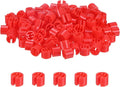 300-Pack Clothes Hanger Markers Blank, Plastic Garment Color Coded Size Clips Fit 3.5mm Rod for Clothing/Wire Hangers, Colored Coding Marker [Red]