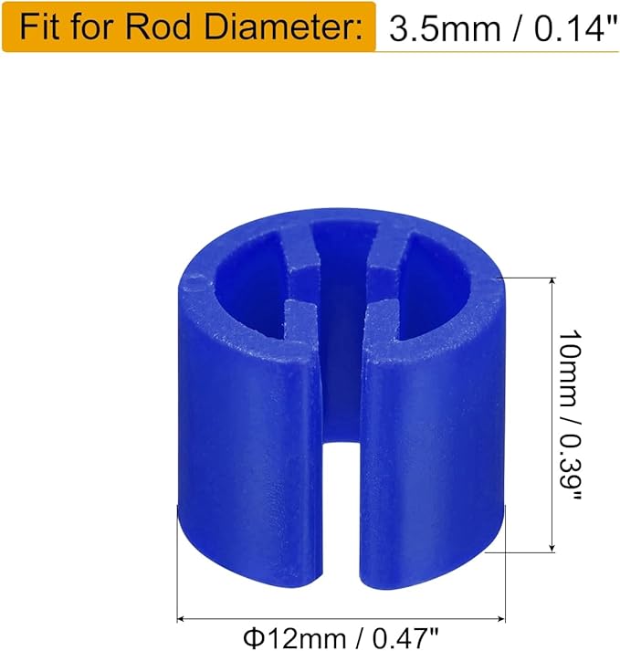 uxcell 150pcs Deep Blue Clothes Hanger Markers, Size 12mm x 10mm, Fit 3.5mm Rod, Garment Size Hanger Clips, Color Coding Labels