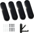 4PCS Folding Coat Hooks,Black Wall Hooks for Hanging, 4 Folding Coat Hooks, Flip Down Heavy Duty Hooks Robe Hook Wall Mounted for Clothes, Towels, Hats & More