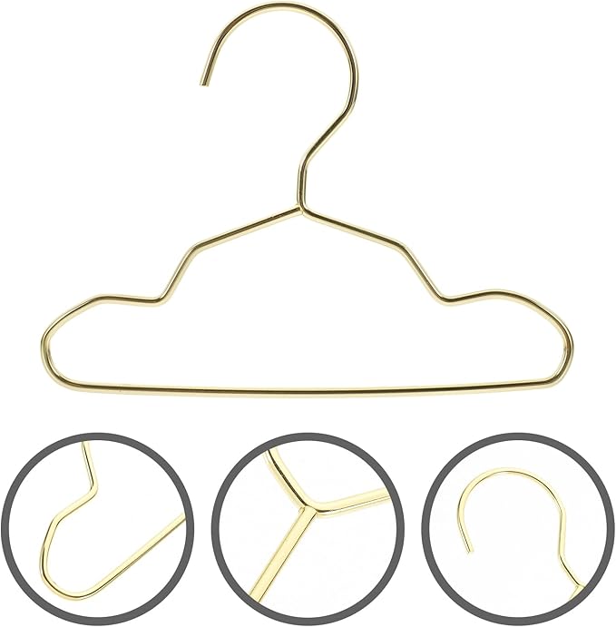 Pet Clothes Hangers Mini Metal Dog Hangers Small Cat Clothes Rack for Closet Nursery Baby Kids Storage Organizer