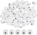 MECCANIXITY Clothes Hanger Marker Colored Hanger Sizer Garment Markers Tag (Number 36, White) for Garment Clothing Color Coding, Pack of 100 Pcs