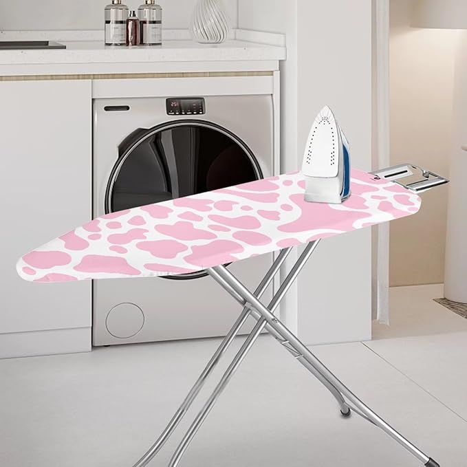 Ironing Board Cover,Ironing Mat,Iron Board Cover,Cow Ironing Board Cover,Pink Ironing Board,Pink Cow Print X-Large
