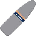 Ironing Board Cover and Pad, Silver Coated Iron Pad Covers for Standard Boards, 4 Layers Extra Thick Heavy Duty Padded Cover, Drawstring Tightening with Scorch and Stain Resistant Padding