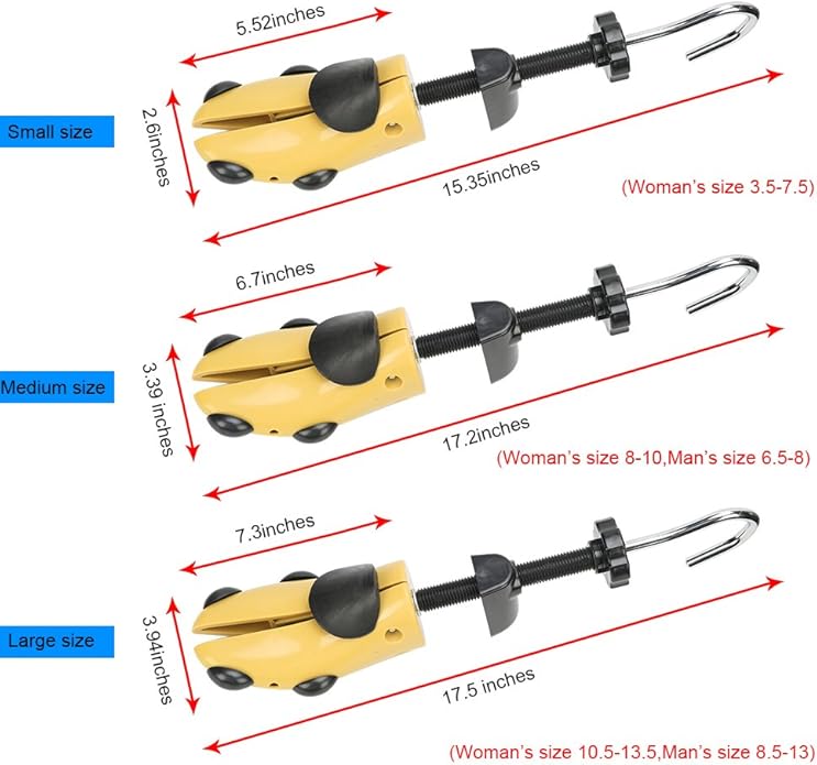 Pair of Premium Professional 4-way Shoe Trees, Shoe Stretcher for Men or Women