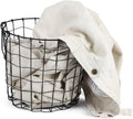 Iron Wire Laundry Hamper, Nusery Storage Basket Bin, Bathroom Iron Dirty Clothes Laundry Basket Storage Holder Organizer, Laundry Sorter Clothes Basket Organizer
