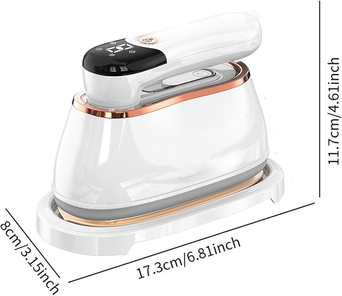 2 In 1 Portable Ironing Machine, Handheld Clothing Steam Iron, 1200W +15 Seconds Fast Heating,180°Rotation, LCD Display Ironing Mode, 7-Hole Pressurized Steam