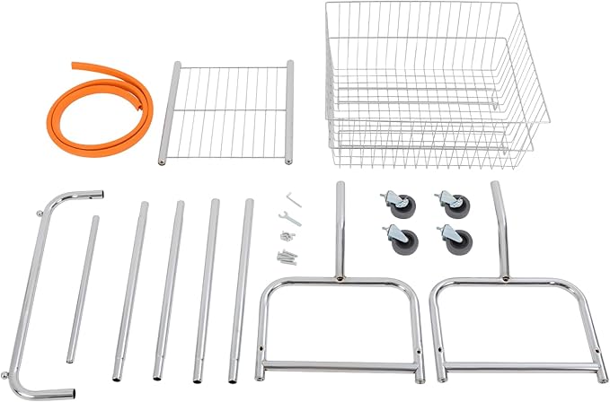 Laundry Cart,Steel Wire Laundry Cart,Laundry Basket With Wheels,Commercial Laundry Basket Cart Heavy Duty with Rod Rack 19.69x15.75x70.87in (G)