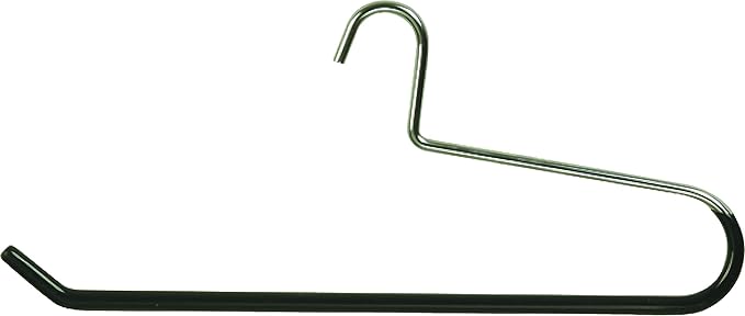 The Great American Hanger Company Rugged Metal Quilt Hanger, Box of 4 Open Ended Heavy Gauge Steel Bottom Hanger with Black Vinyl Non-Slip Coating for Pants Linens or Textiles