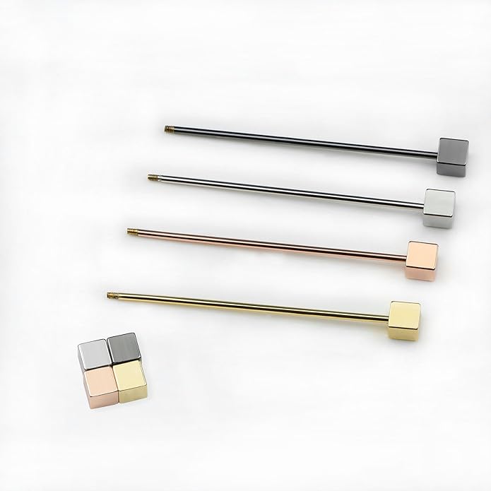 Classic 4-Piece Set Solid Brass Collar Bar for Men Multi-Style Metal Anti-Curl Shirt Collar Stays Tie Pins
