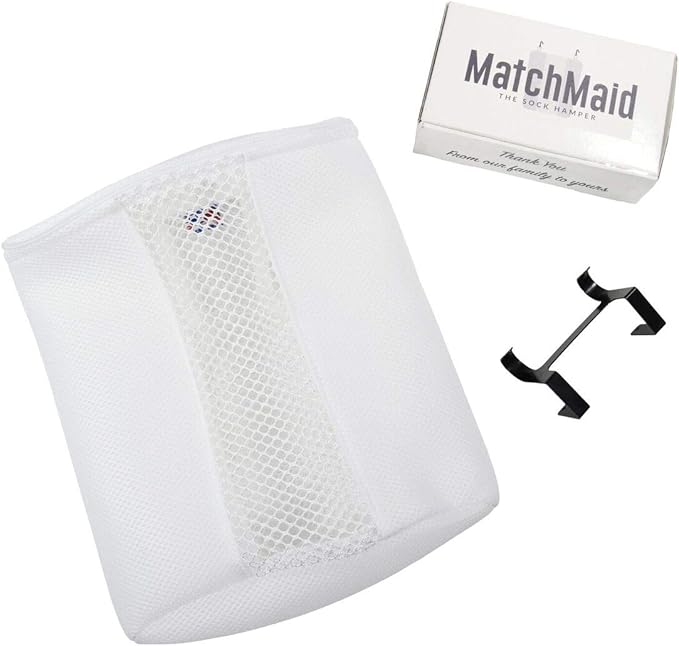 MatchMaid- The Sock Hamper- Washable Laundry Hamper for Socks- 12" x 10.5" x 3" - Laundry Organizer- Laundry Basket/Laundry Hamper- Sock Organizer